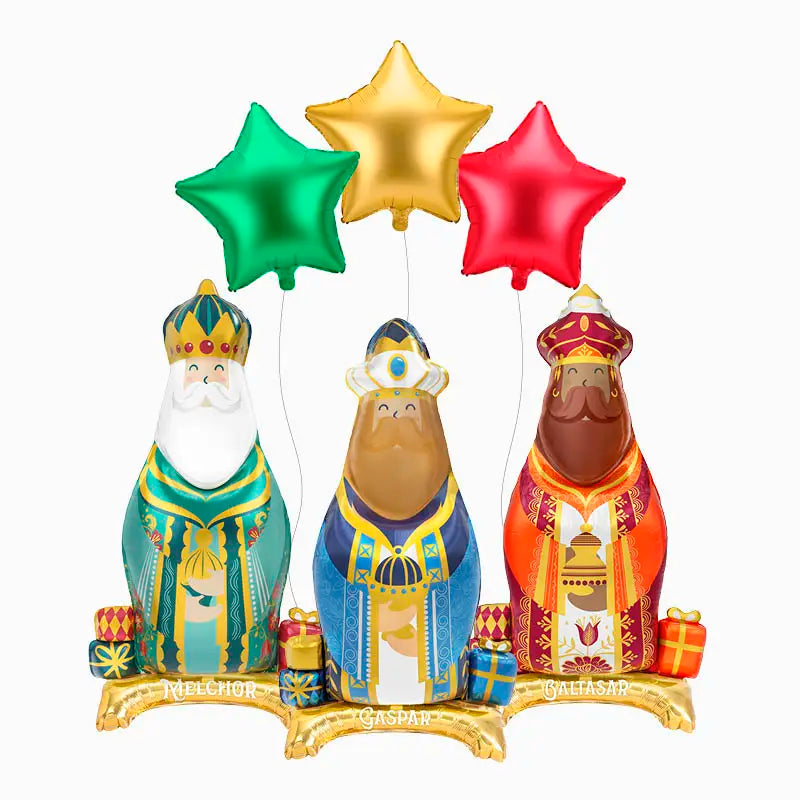 Setzen Sie Blakes mit Basisfolie Reyes Magos und Sternen