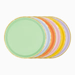 Round plain plate 21 cm Multicolor pastel