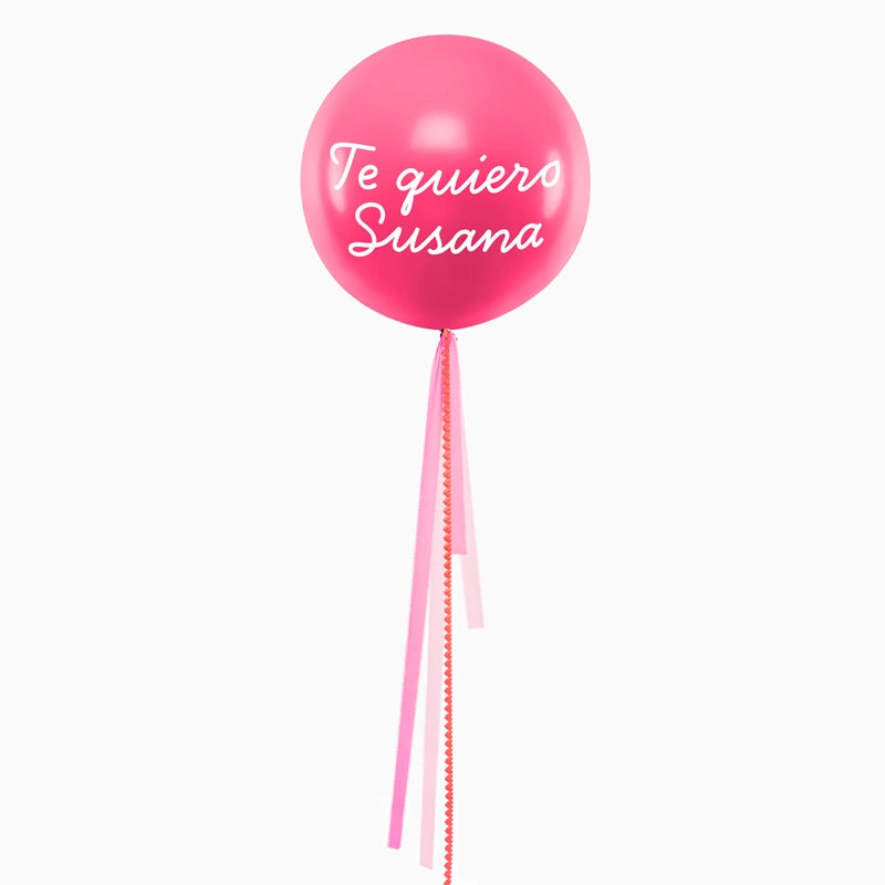 Jumbo Globo 60 cm rosa Tische Custom Heart Vinyl Weiß