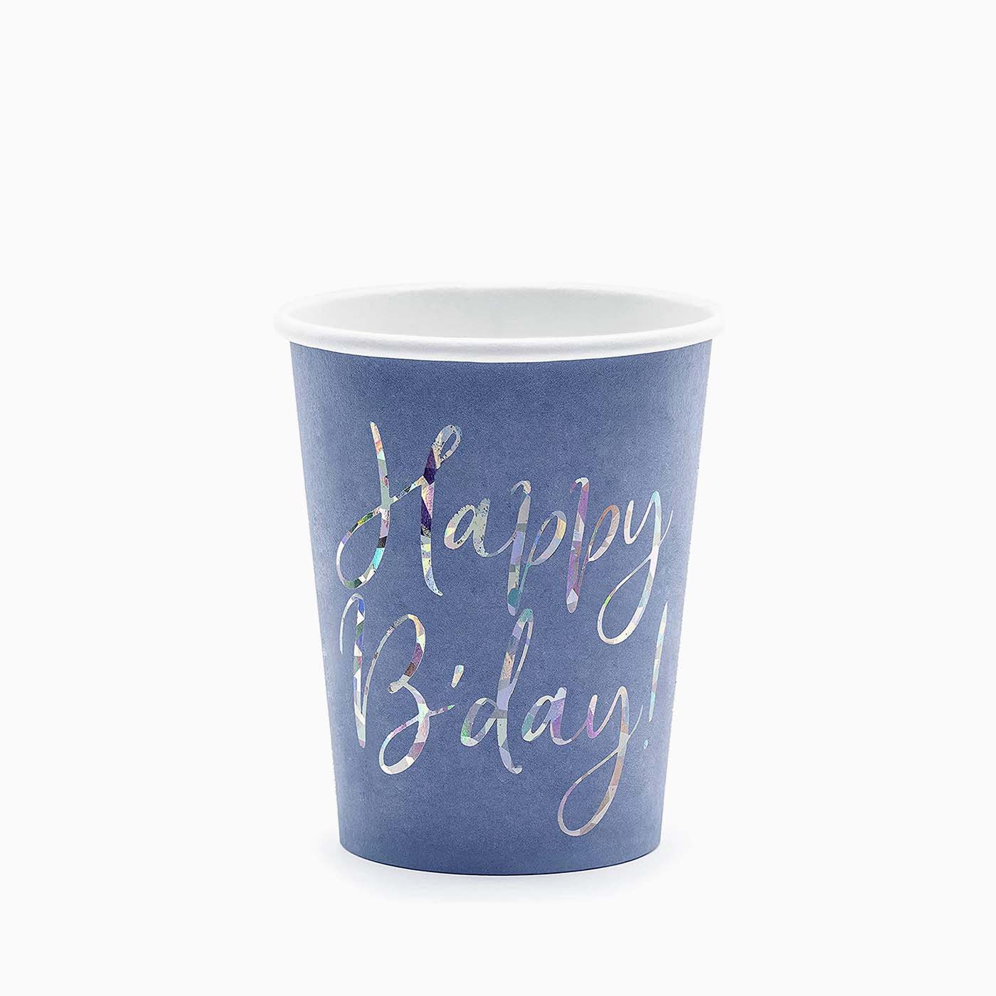 "Happy Birthday" glasses blue