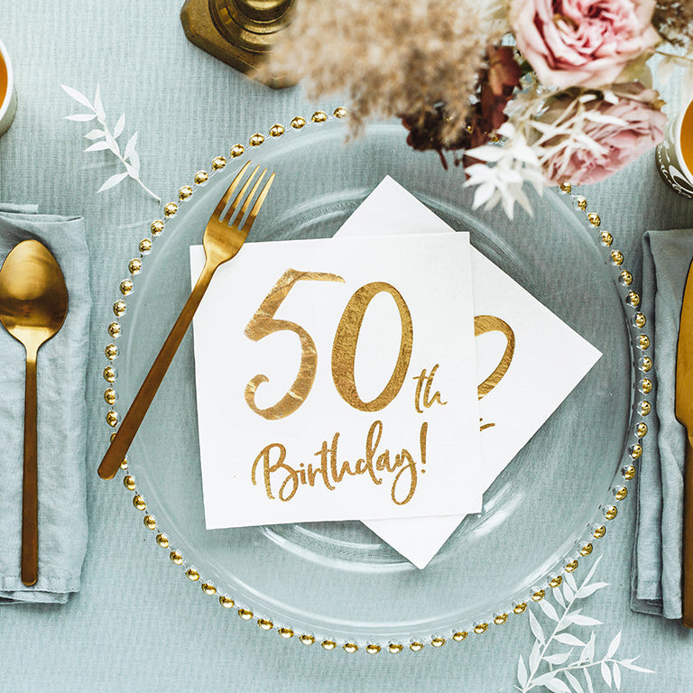 Servilletas Papel "50th Birthday"