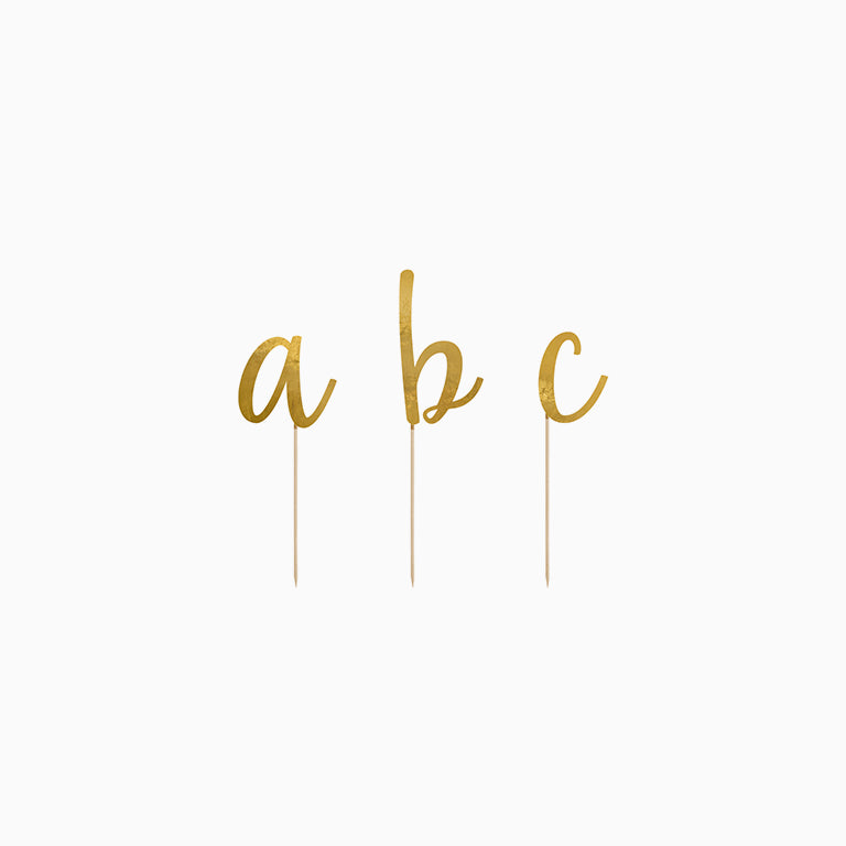 Toppers Abecedario Gold | Partylosophy