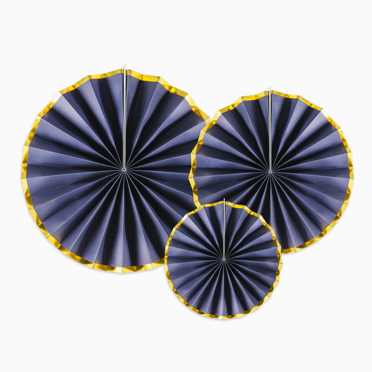 Set di fan blu navy