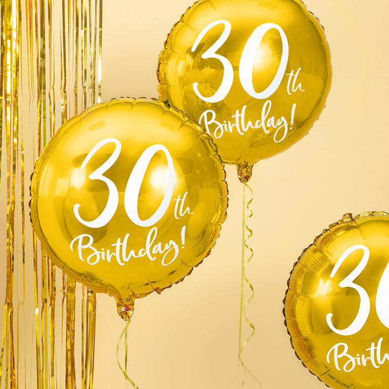 Globo de folha "30º aniversário"