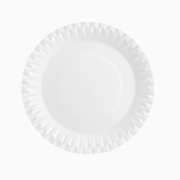 Carton plat rond Ø20 cm blanc