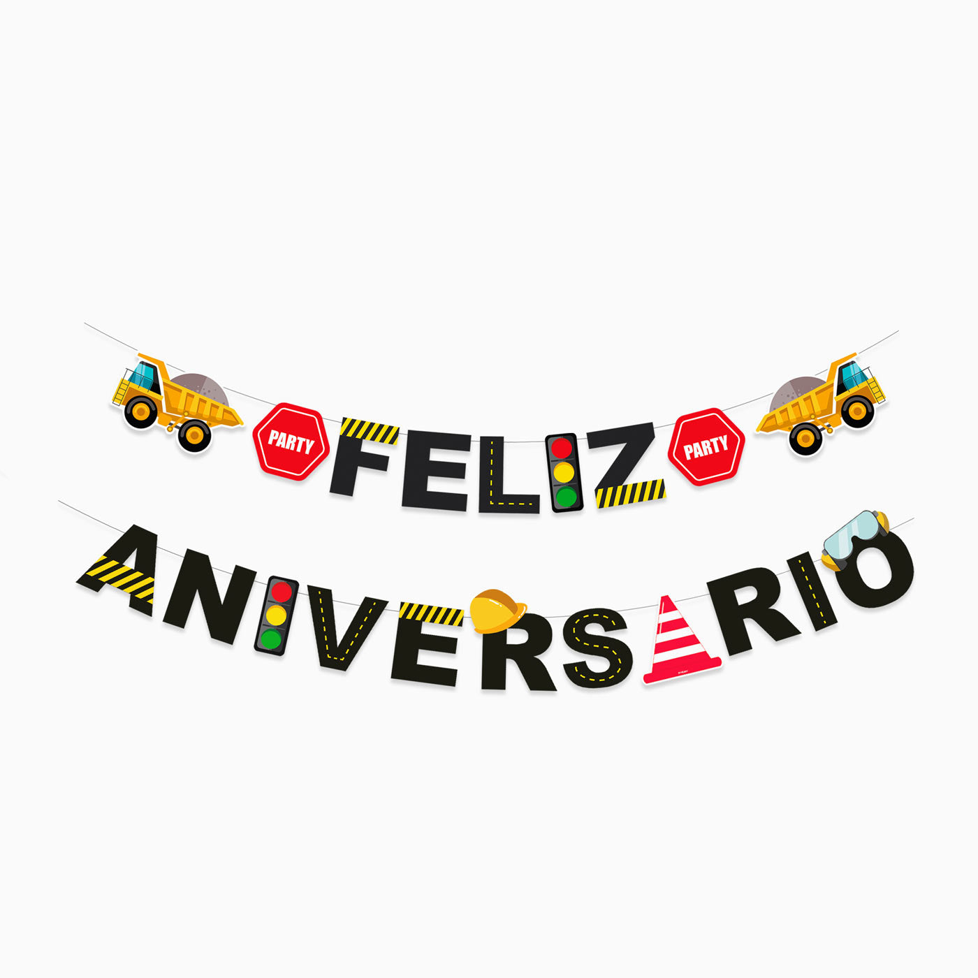 Guirnalda Construcción Feliz Aniversario