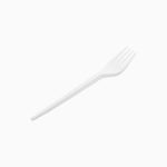 Tenedor CPLA Compostable Blanco