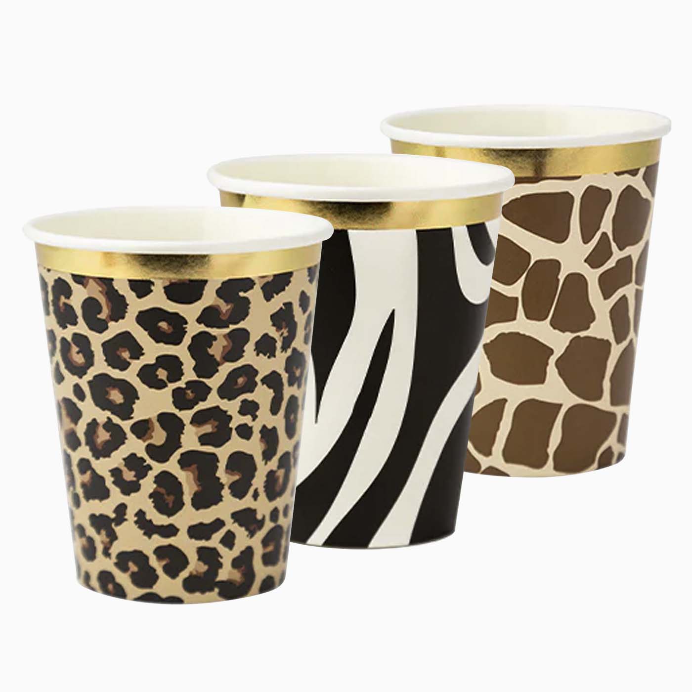 Tazze Safari Animal Print / Confezione da 9 unità