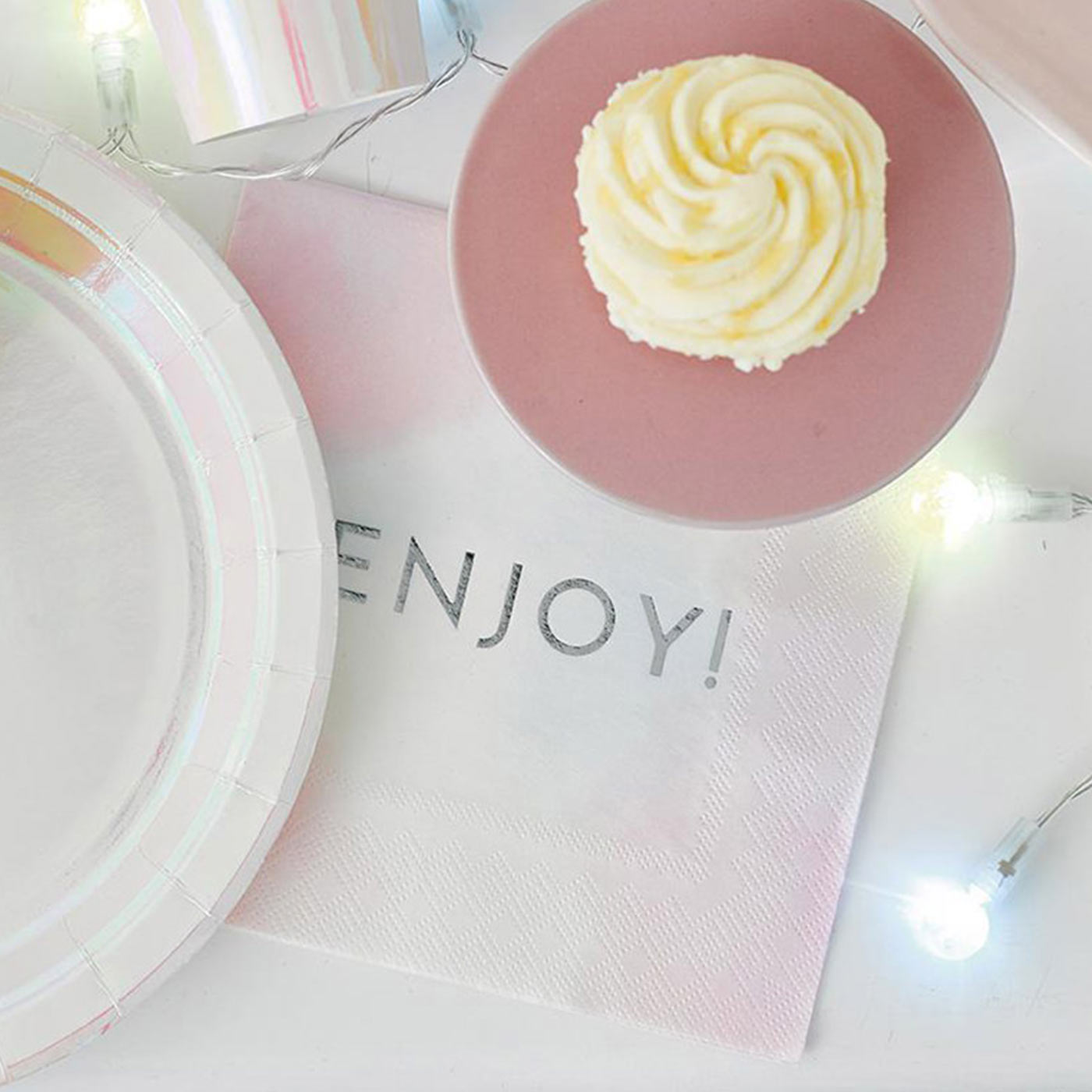 Watercolor paper napkins "Enjoy"