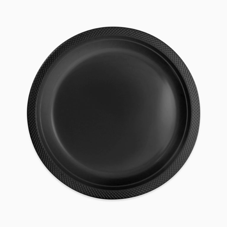 Round plastic dish Ø26 cm black