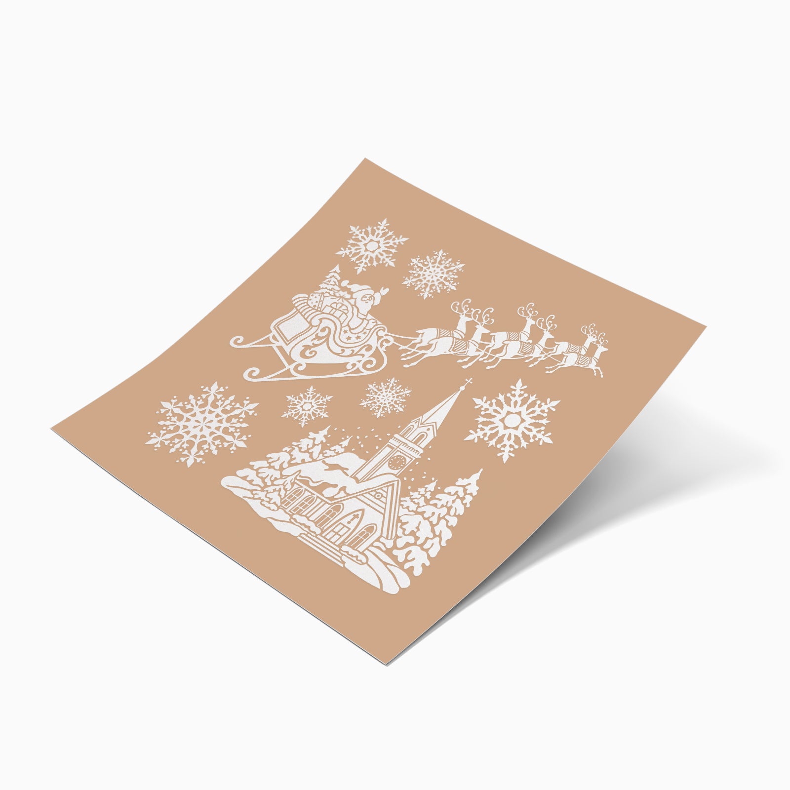 Christmas decorative stickers church