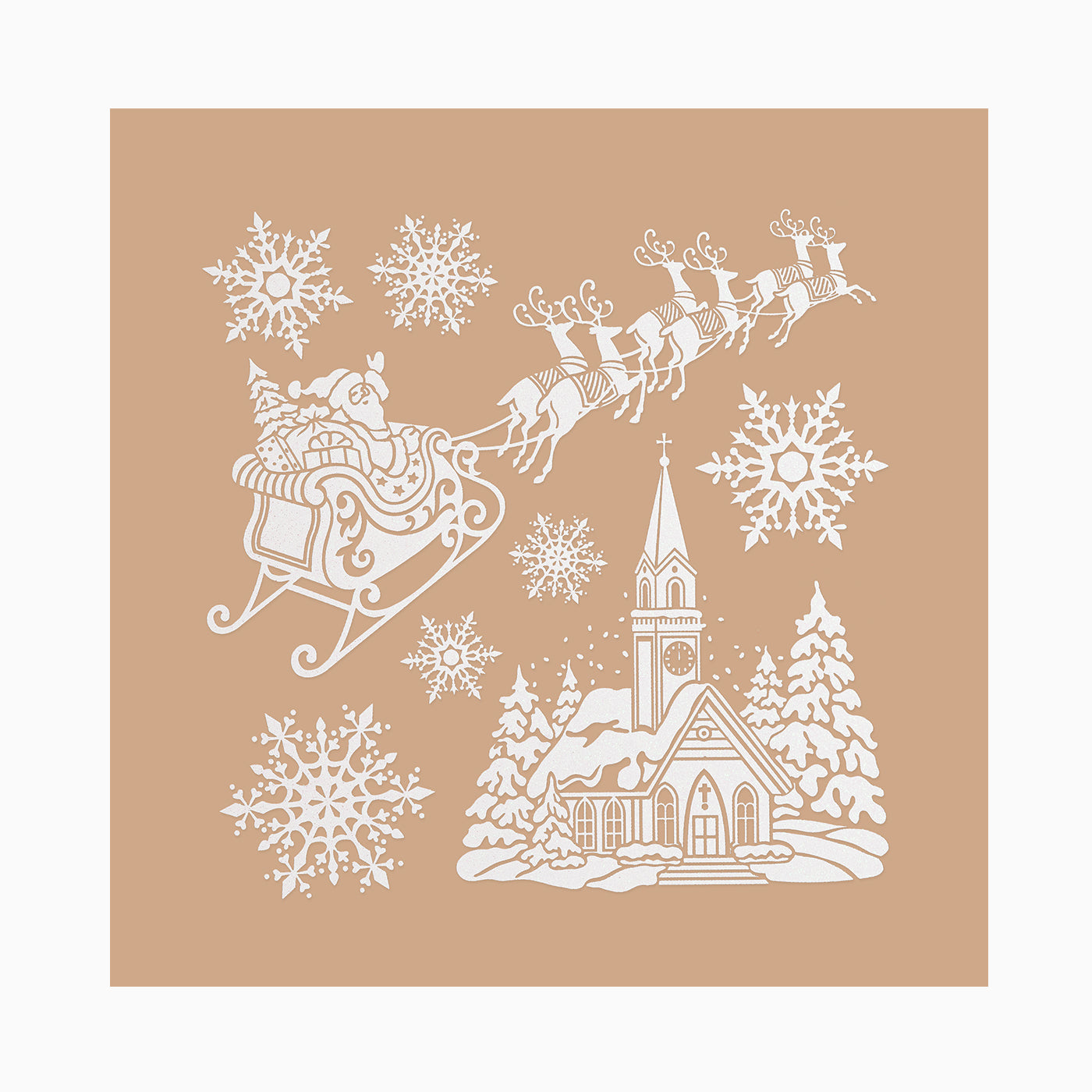 Christmas decorative stickers church