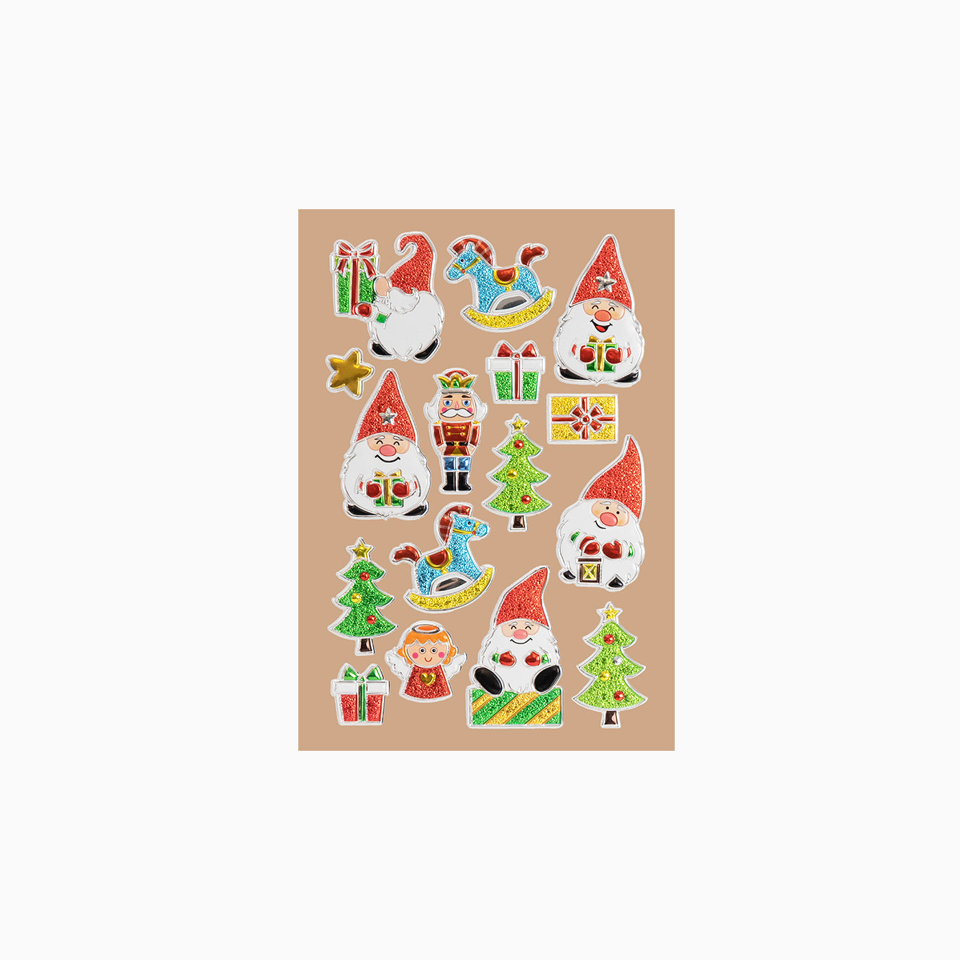 Elf Metallic Christmas Relief Sticker