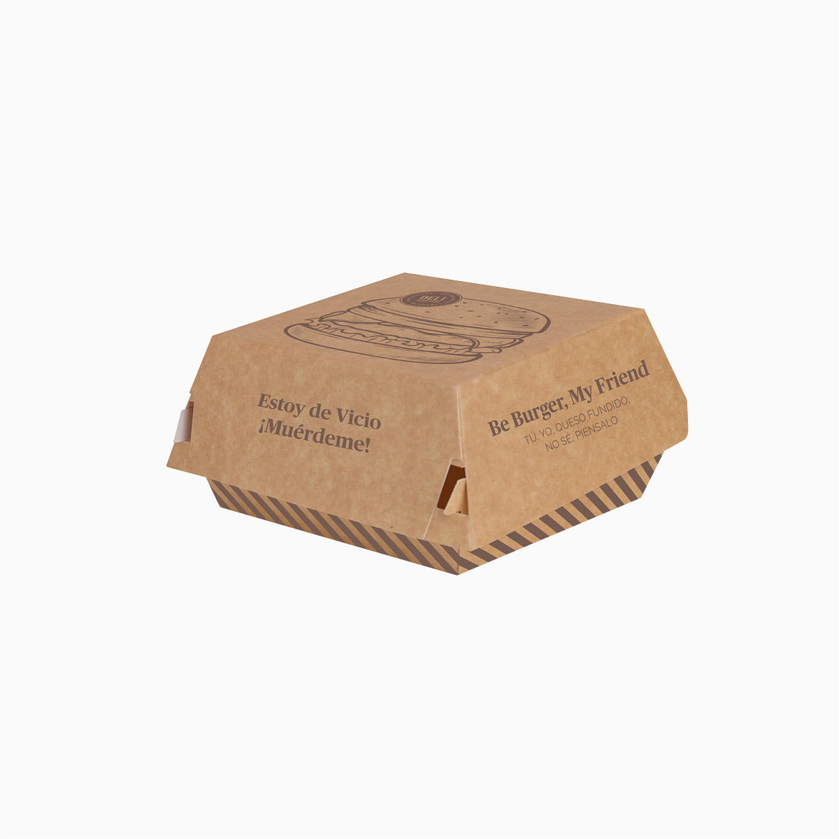 Hamburger box medium cardboard