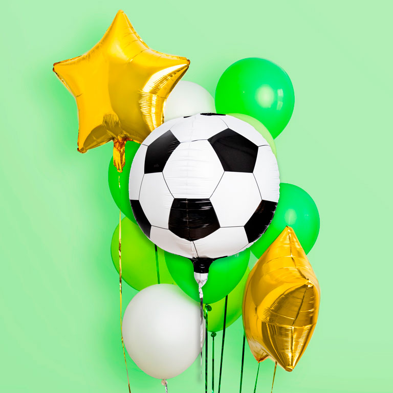 Pallone da calcio con palloncino foil