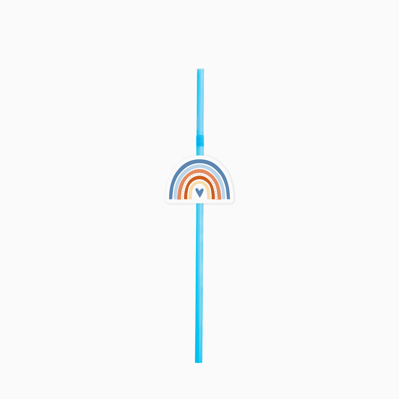 Flexible Strohhalm Pastellblau Regenbogen