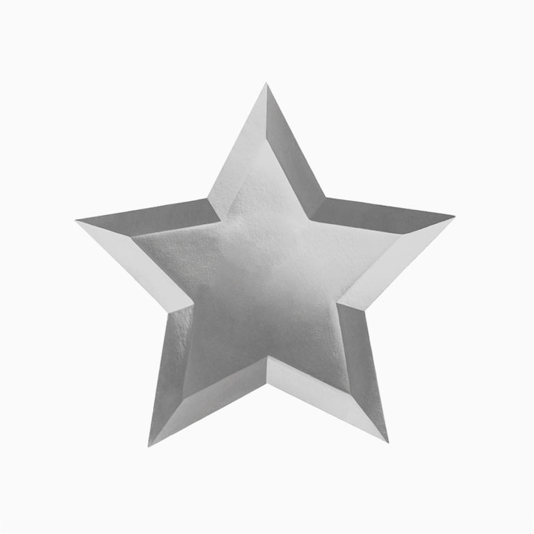 Silbermetallic Star Pappe