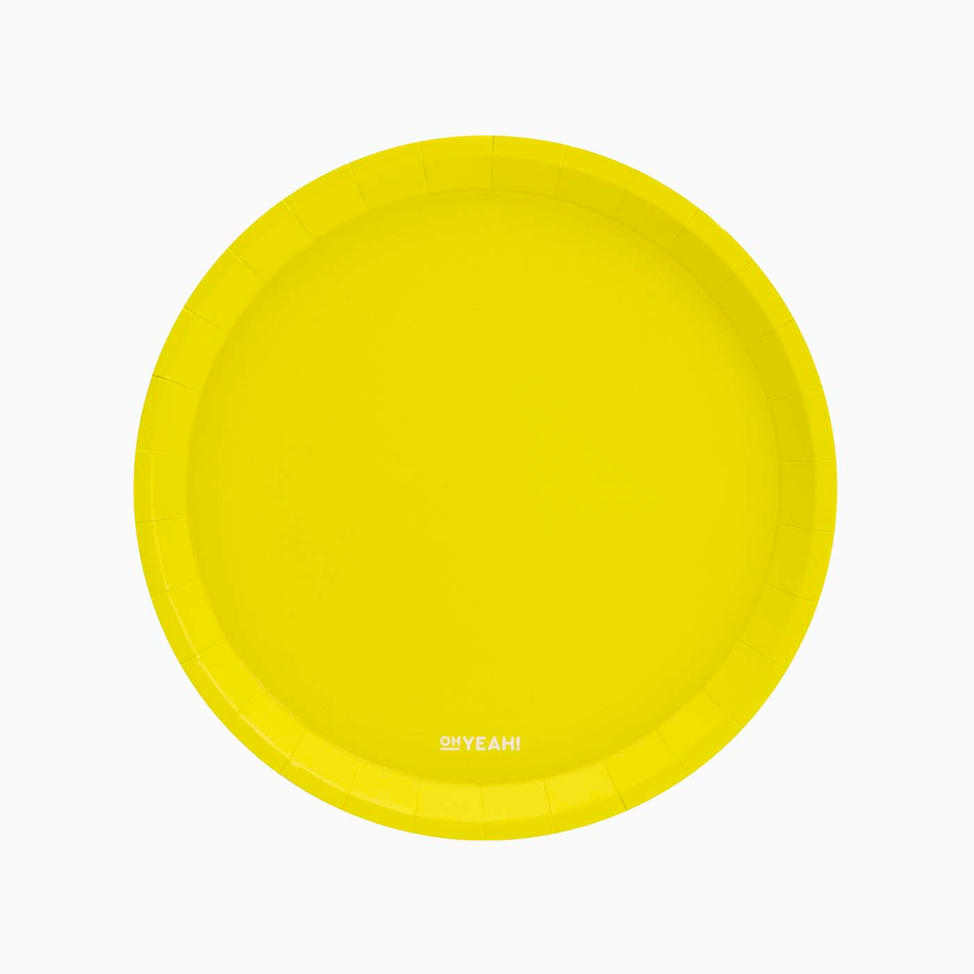 Cartone fluoro Ø20,5 cm giallo