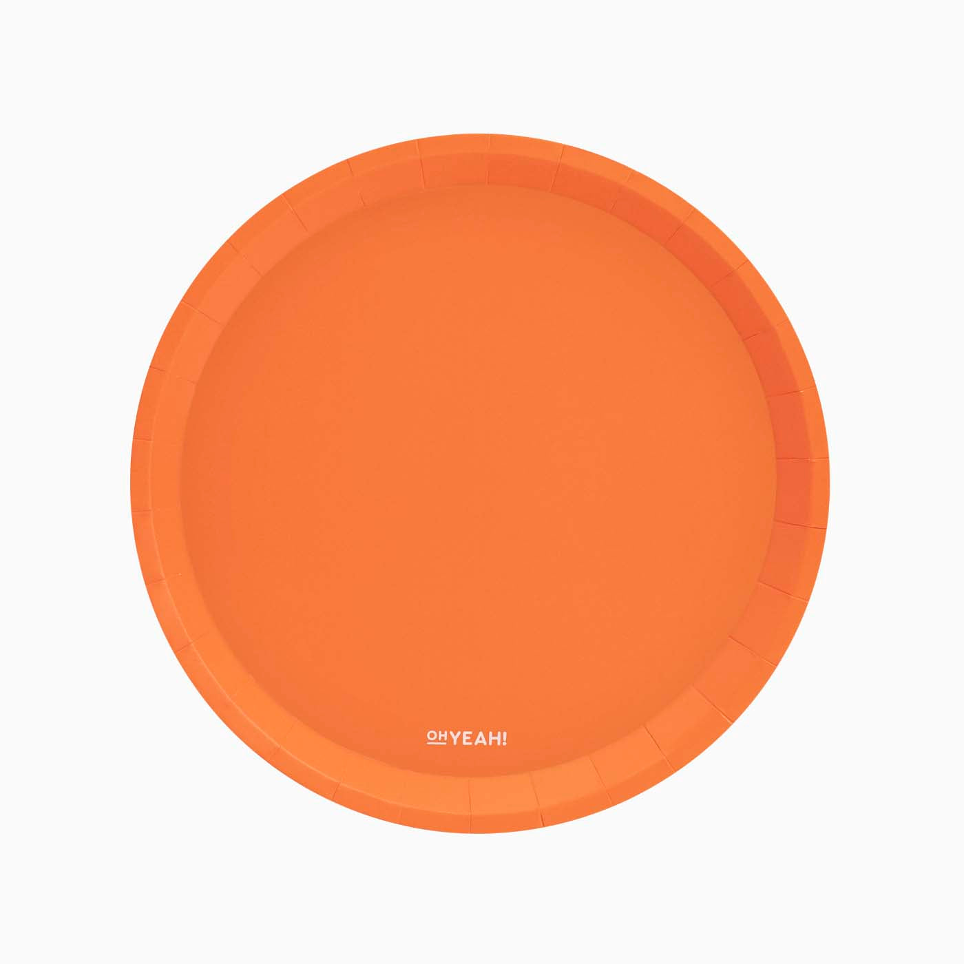 Plato Cartón Flúor Ø20,5 cm Naranja