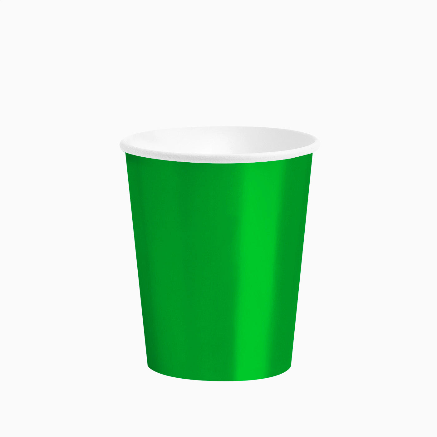 Vaso Cartón Metalizado Verde / Pack 6 uds