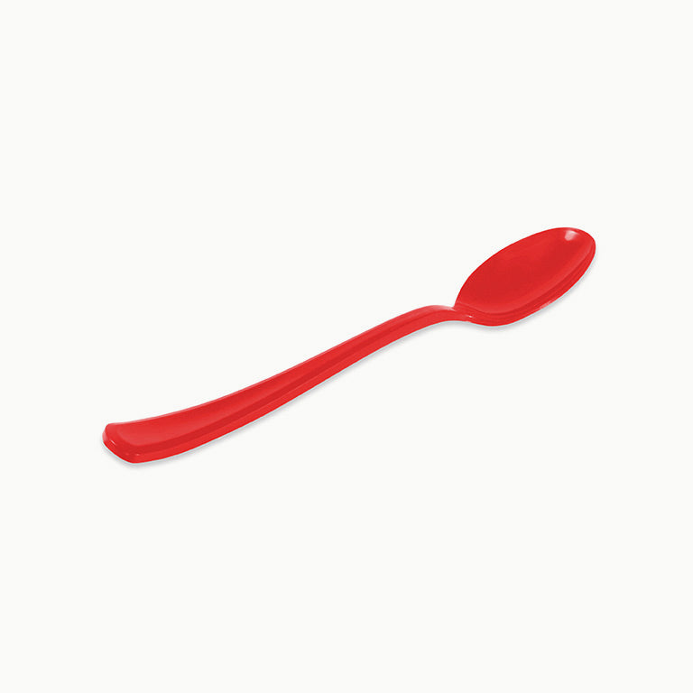 Red reusable premium spoon / pack 12 units