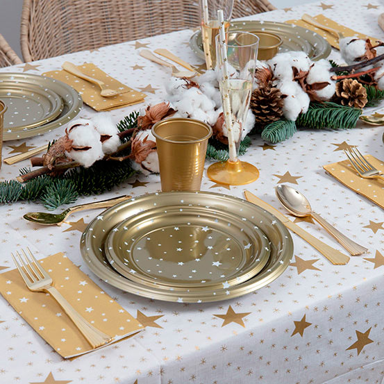 Christmas folding tablecloth stars 1.20 x 1.80 cm