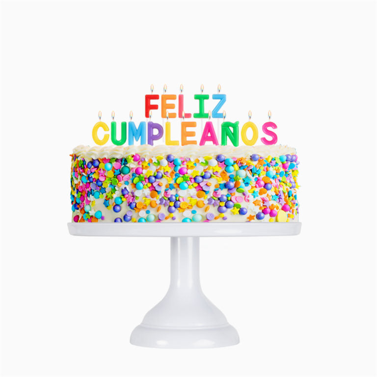 Vela "Feliz Cumpleaños" Multicolor