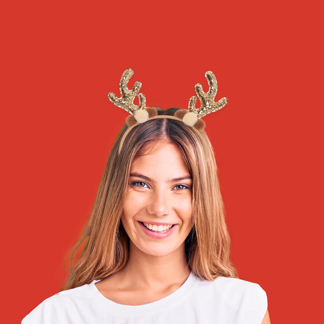 Diadema Navidad Reno Glitter