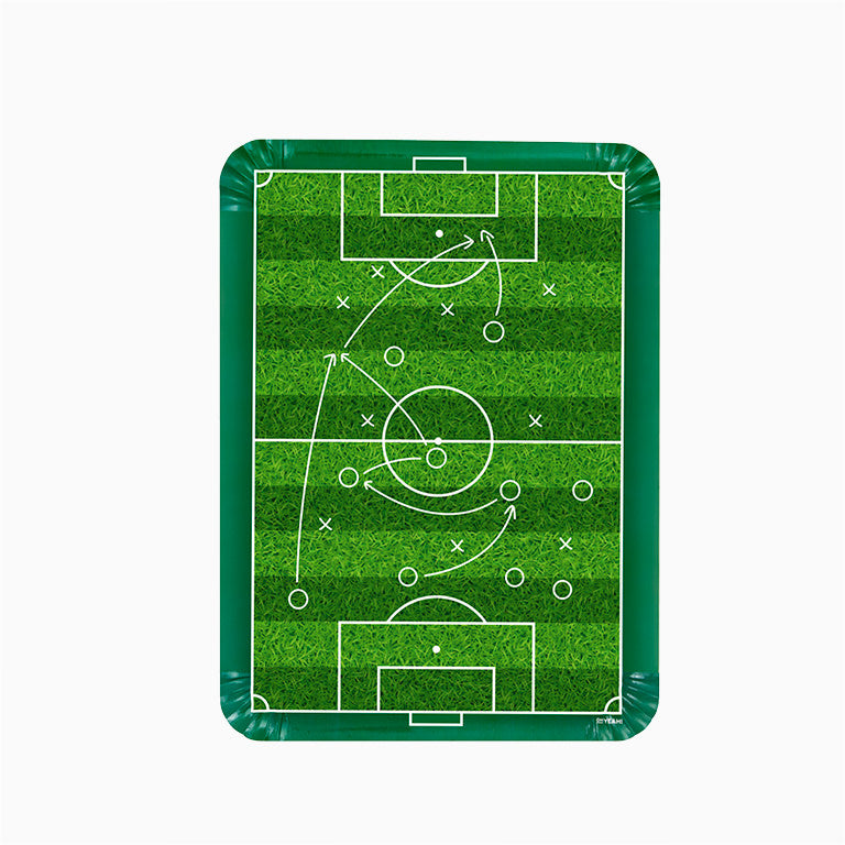 Rectangular tray football cardboard