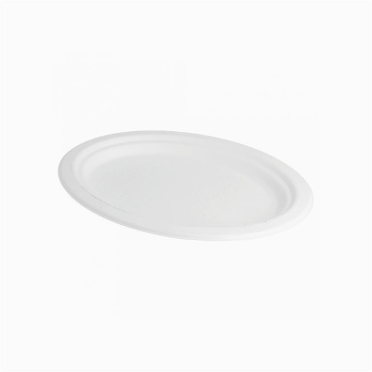 Cana de açúcar liso oval 26.3 x19.9 branco