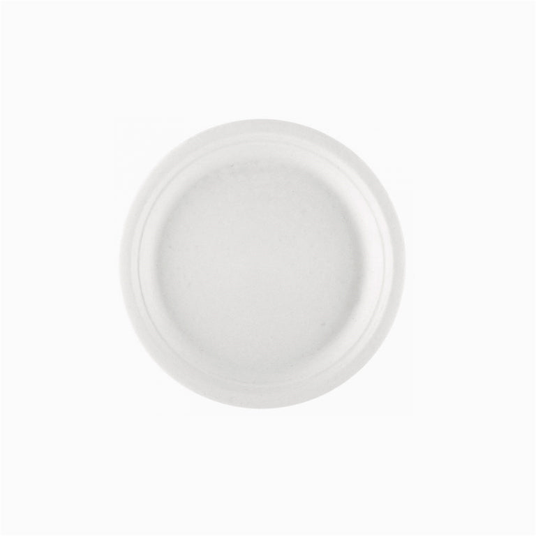 Canne à sucre nature rond Ø23 cm blanc