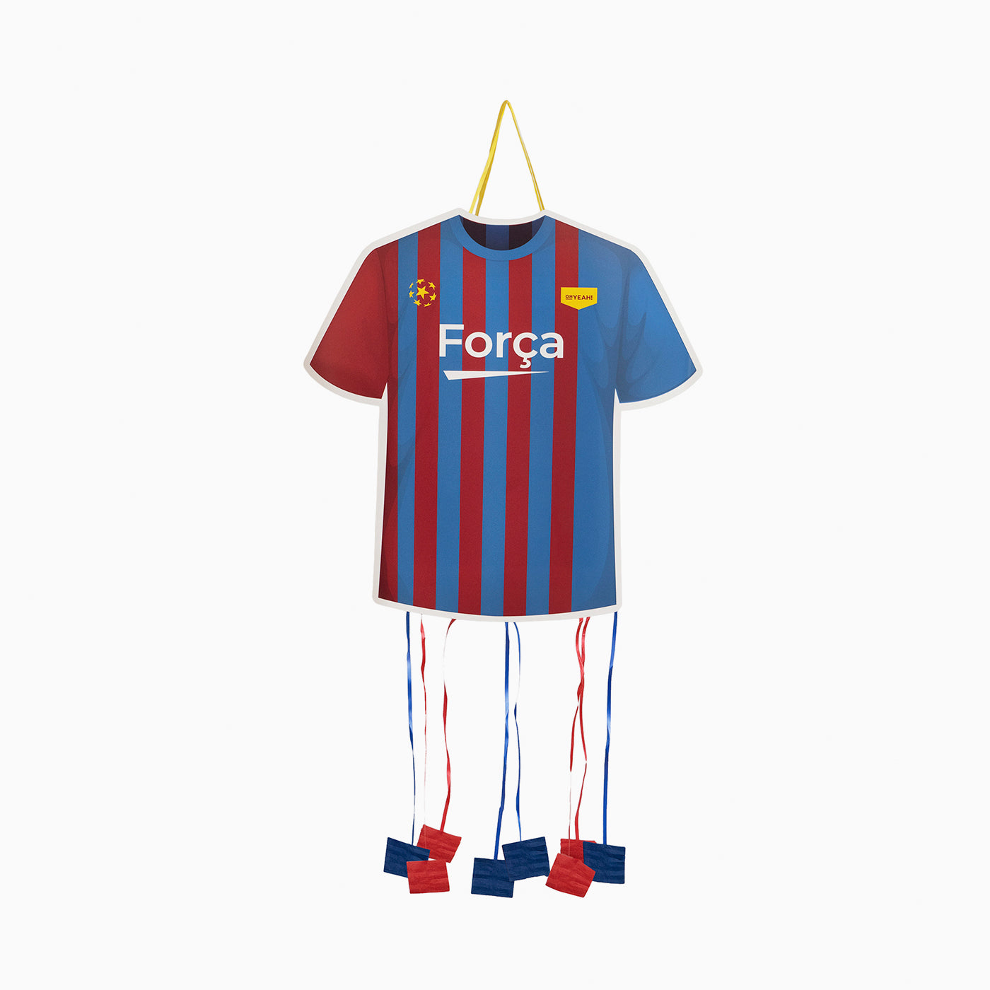 Maglia da calcio Piñata blu e rossa