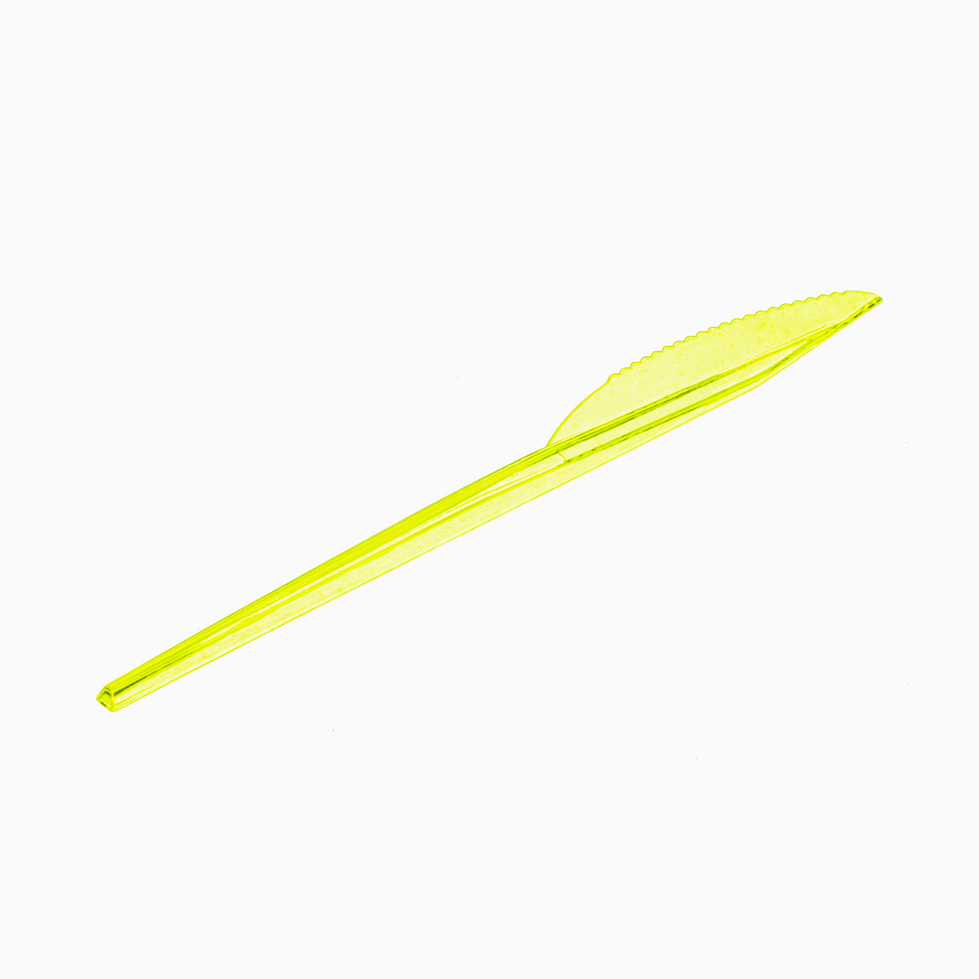 Cuchillo Plástico Flúor 16,5 cm Amarillo