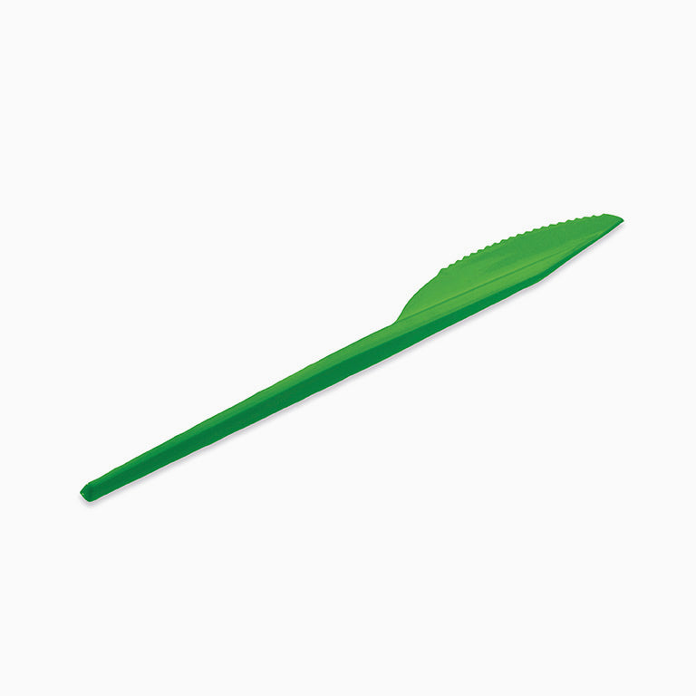 Coltello di plastica riutilizzabile 16,5 cm verde