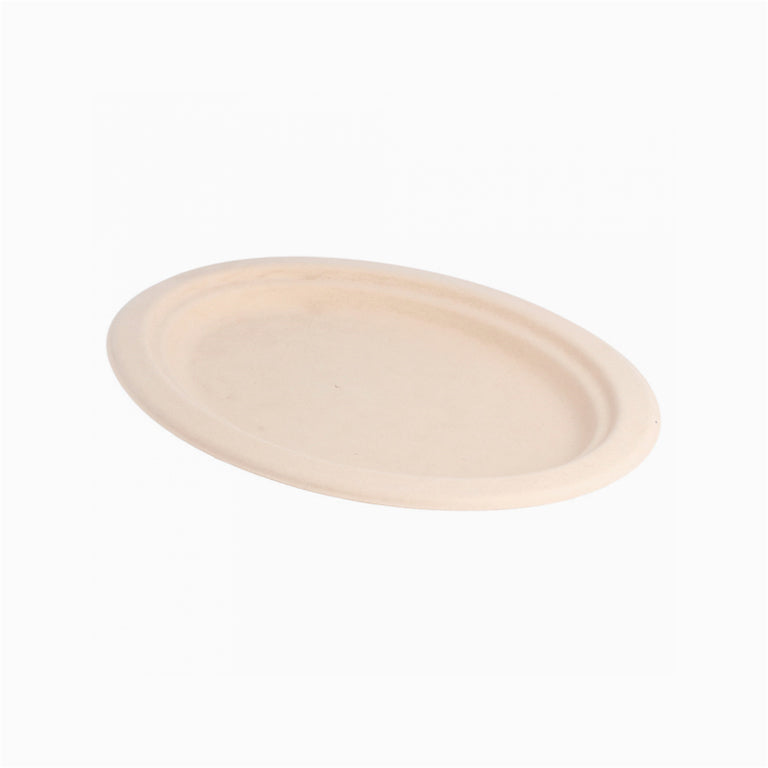 Cana de açúcar liso oval 26,3 x 19,9 cm creme