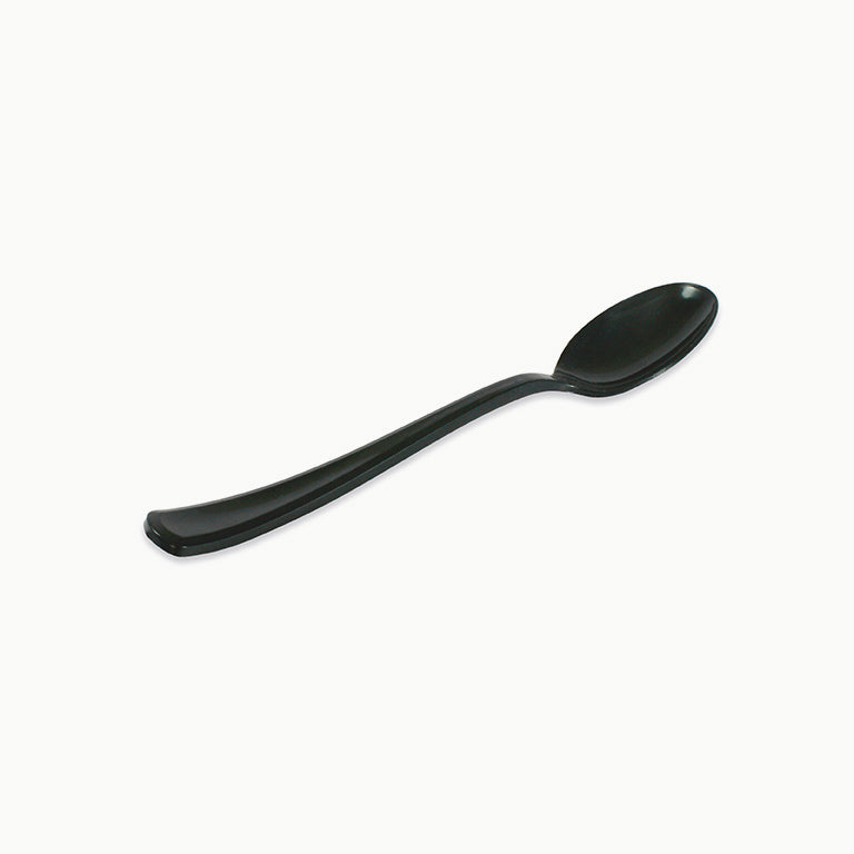 Black reusable premium spoon / pack 12 units