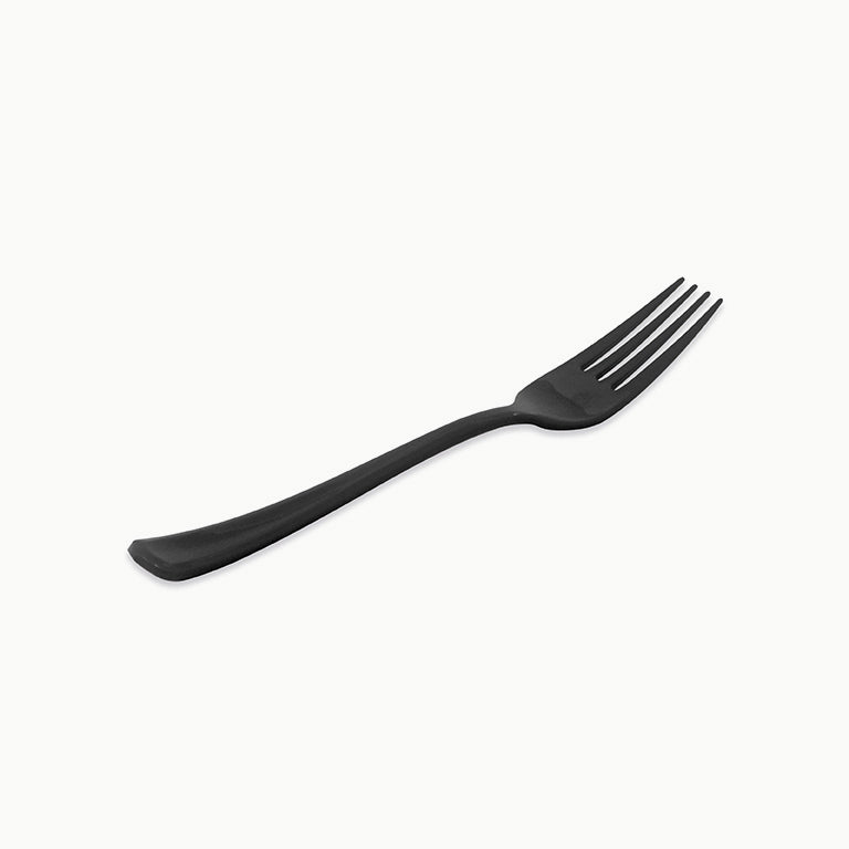 Tenedor Premium Reutilizable 18,5 cm Negro