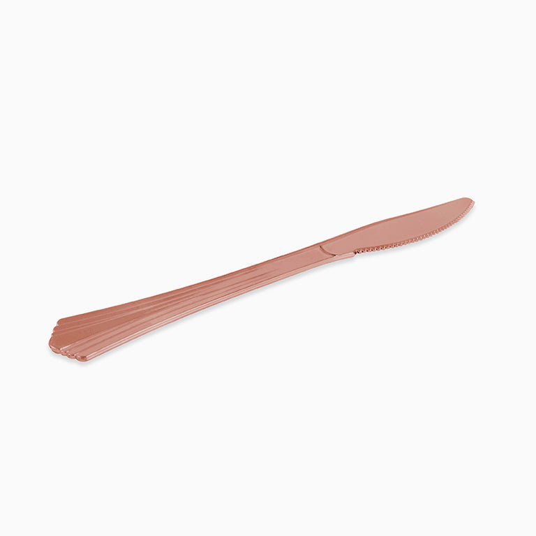 Cuchillo Metalizado Oro Rosa / Pack 6 uds