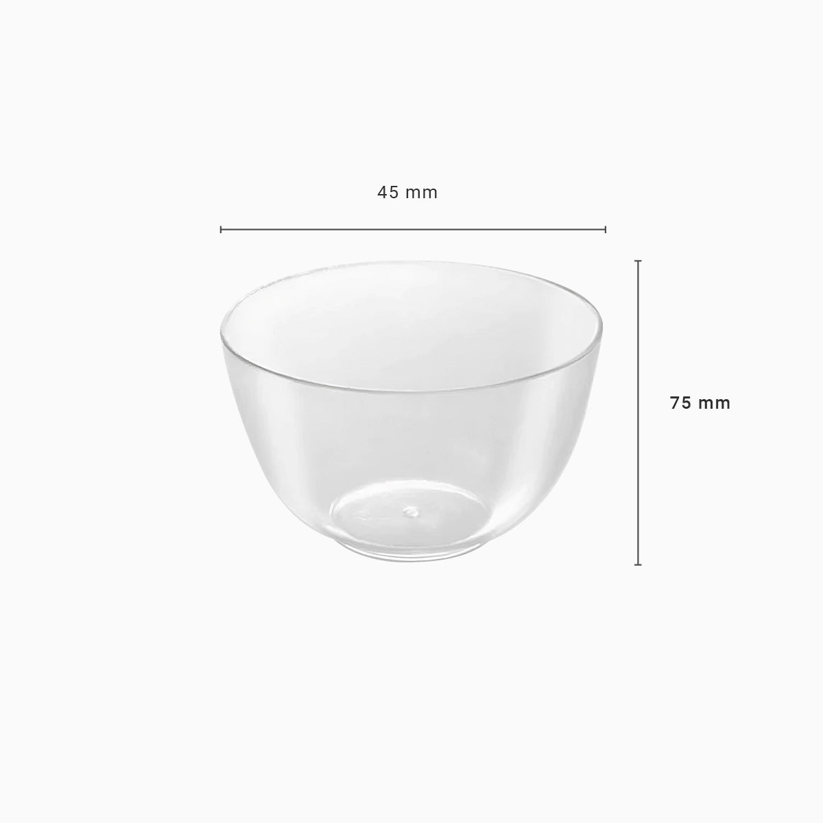 Round Bol Mini Finger Food Transparent