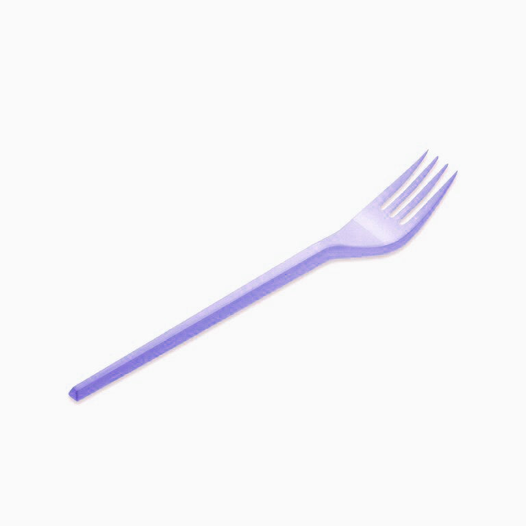 Fork de plástico reutilizável 16,5 cm de lavanda