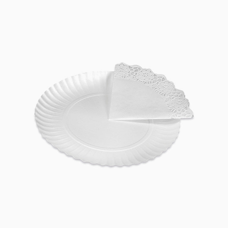 Round Blonda Tray Ø16 cm White