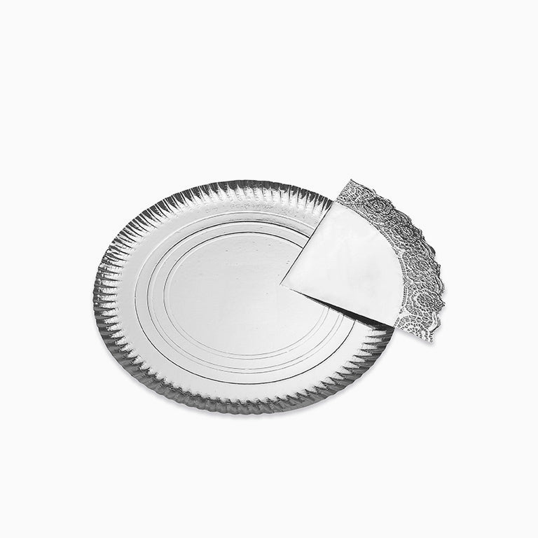 Bandeja Blonda Redonda Ø23 cm Plata