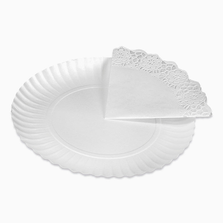 Round Blonda Tray Ø38 cm White