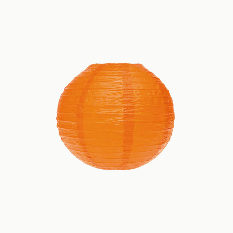 Small paper sphere lamp Ø30 cm orange