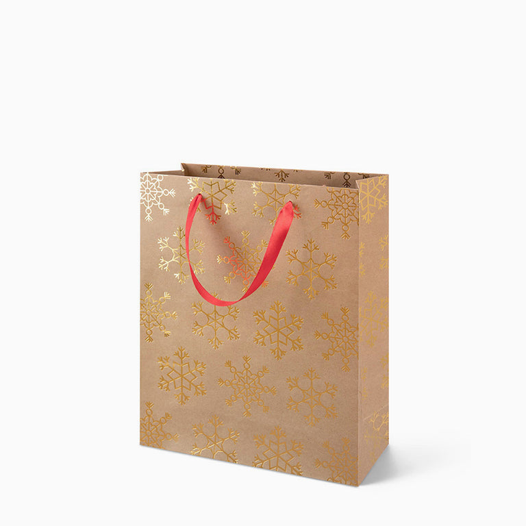 Metallic Gold Christmas Gold Snow Bag