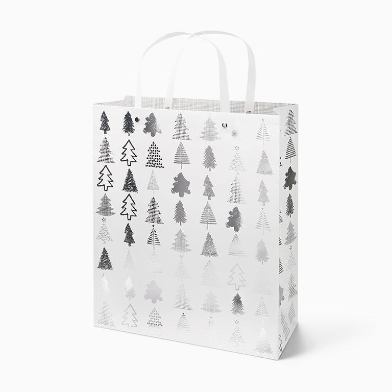 Big Christmas Bag Metallic Tree Silver