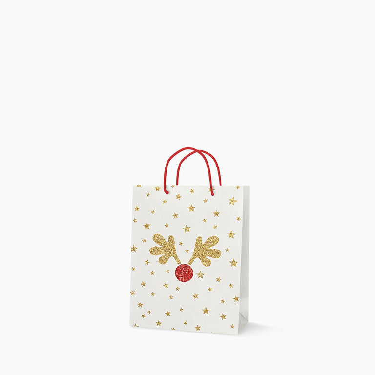 Kleine Rentier -Weihnachtsgeschenktasche