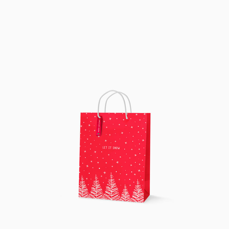 Piccolo sacchetto regalo di Natale "Let It Snow"