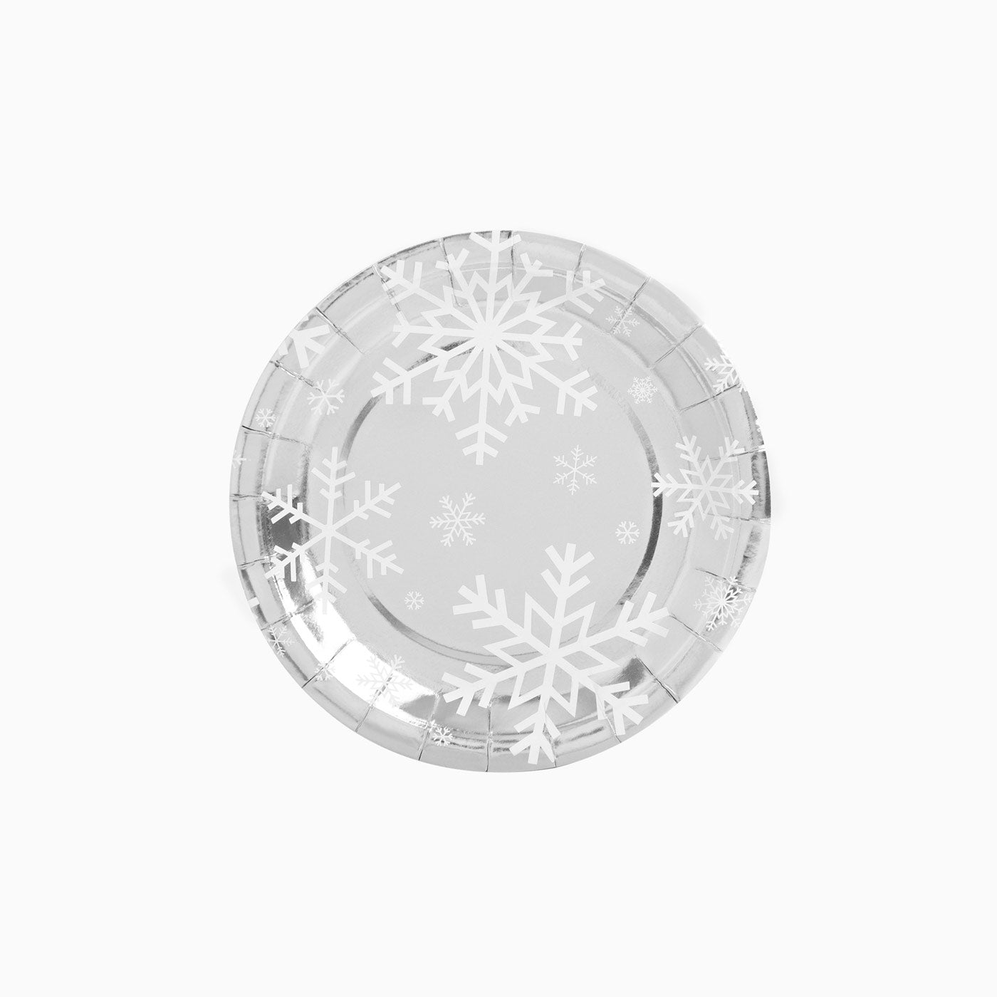 Llano cardboard for Christmas dessert Ø18 cm Silver snowflake