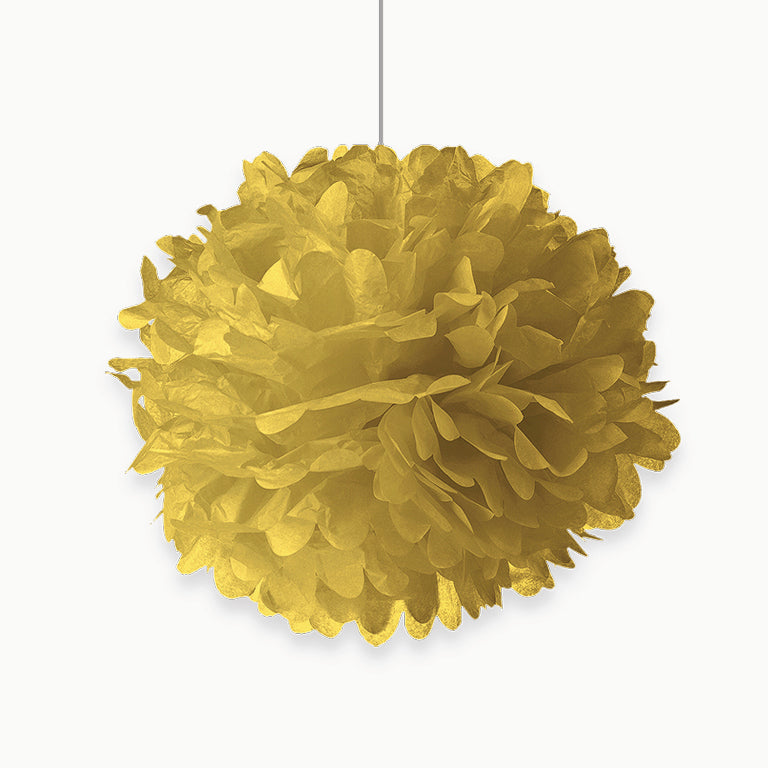 Pom Pom Papel Ø40 cm Oro